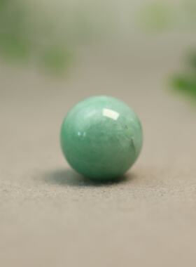 #M430 满绿缅甸天然A货翡翠珠子16.5MM大圆珠佛珠顶珠