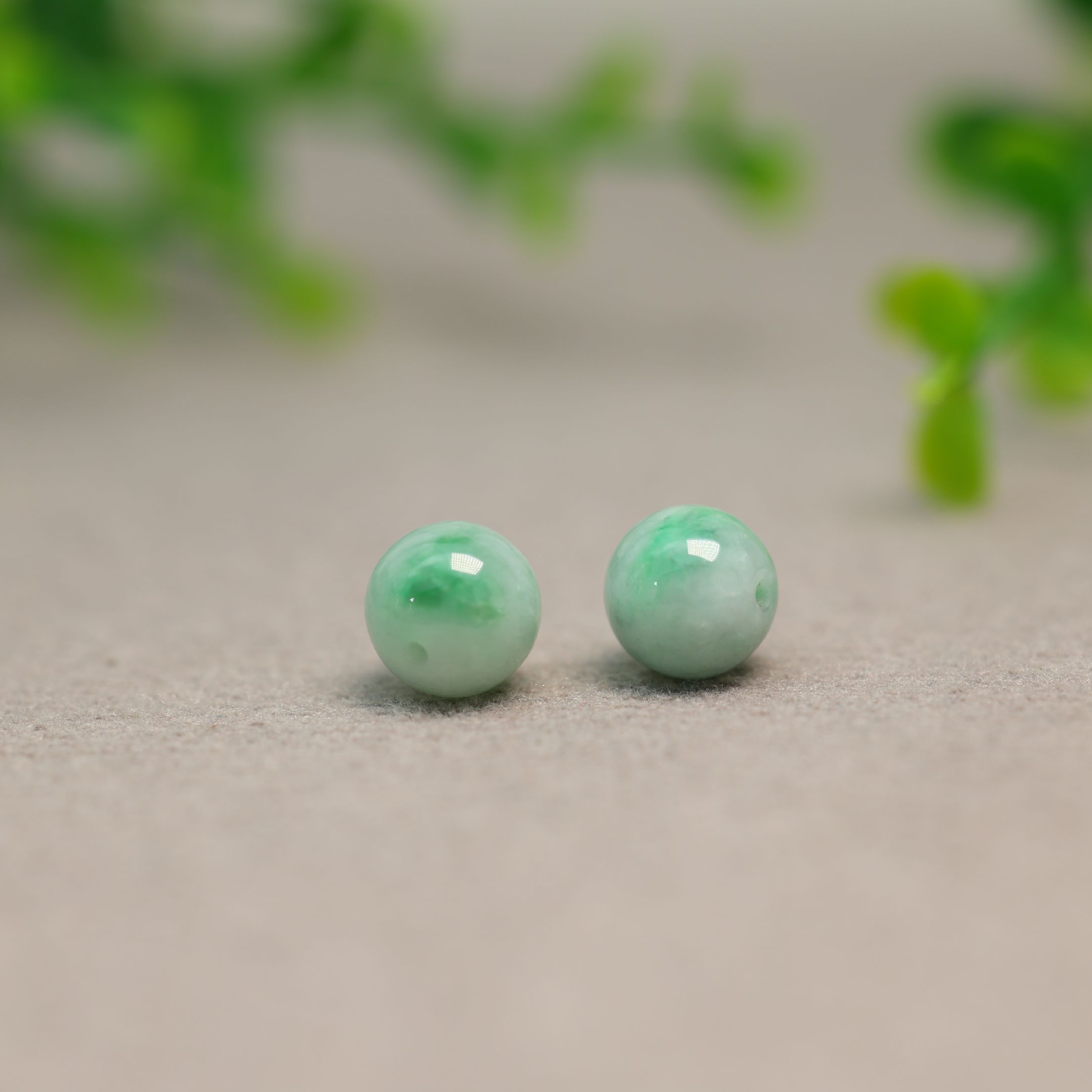 缅甸天然A货翡翠素面珠子