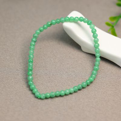 天然A货翡翠小米珠小圆珠子手链