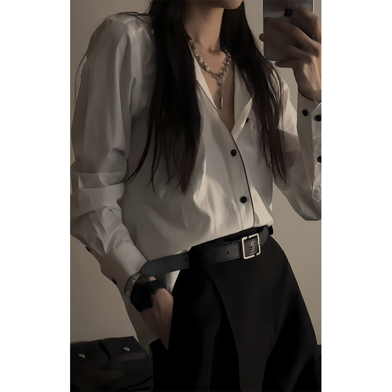 十一的信原创设计无性别轻感衬衫