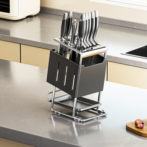 【推荐】厨房刀架台面菜刀置物架