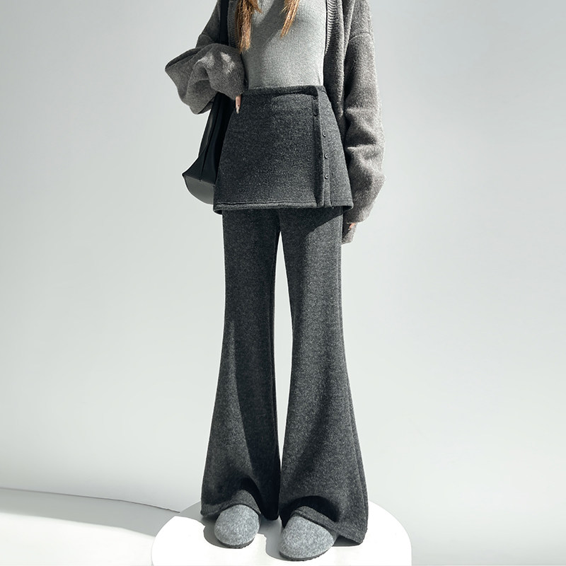 加绒微喇叭裤女冬季2025新款假两件屁帘裤子高腰显瘦休闲运动卫裤,女装/女士精品,休闲裤,淘宝优惠券,粉丝福利购,淘宝优惠卷