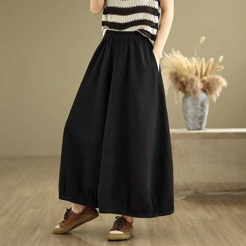 大牌剪标阔腿裤女垂坠感a字裙裤