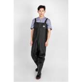 下水裤 工厂直销PVC针织布85丝加厚渔业路亚钓鱼服 背带款