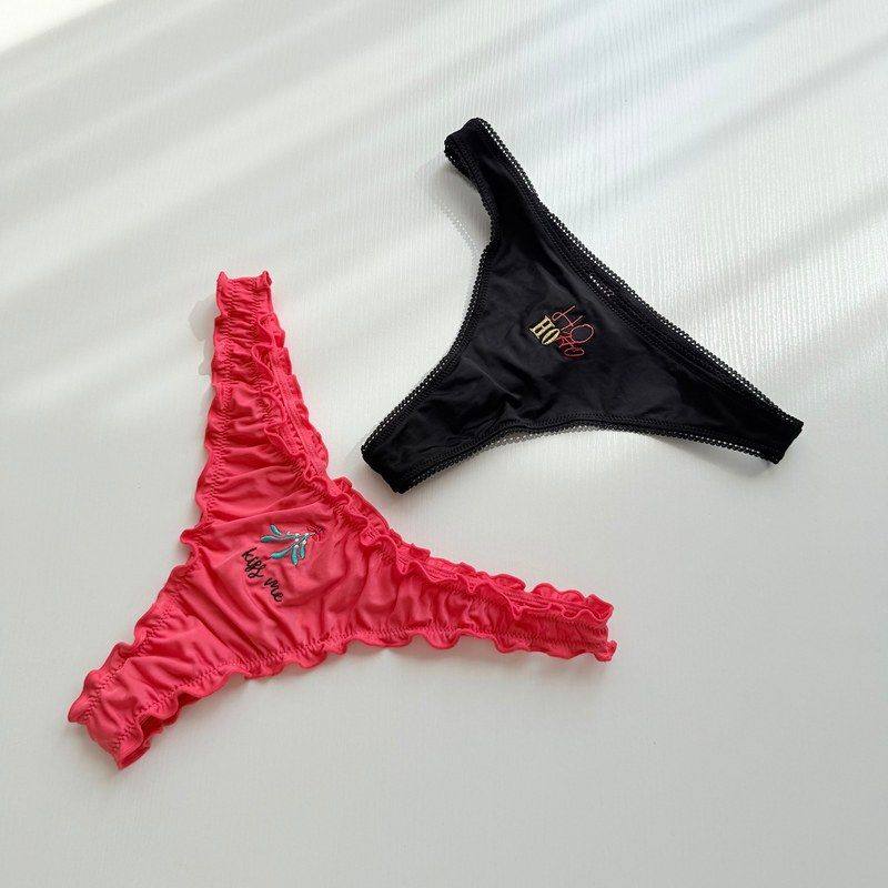 英国boux性感蕾丝丁字裤女木耳边刺绣低腰内裤T裤,女士内衣/男士内衣/家居服,女丁字裤,淘宝优惠券,粉丝福利购,淘宝优惠卷