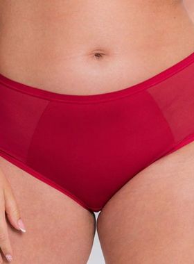 美国大码轻奢curvy kate 内裤牛奶丝薄款胖MM红色性感底裤