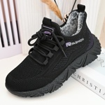 老北京布鞋女棉鞋冬季加绒加厚保暖运动鞋轻便舒适爆米花底跑步鞋