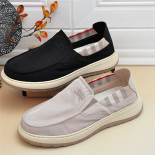 乌拉草男款透气夏秋季新款男休闲时尚防滑一脚蹬男鞋老北京布鞋男