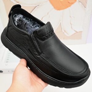 25冬季老北京布鞋男棉鞋加绒保暖爸爸鞋橡胶软底防滑爷爷鞋老人鞋