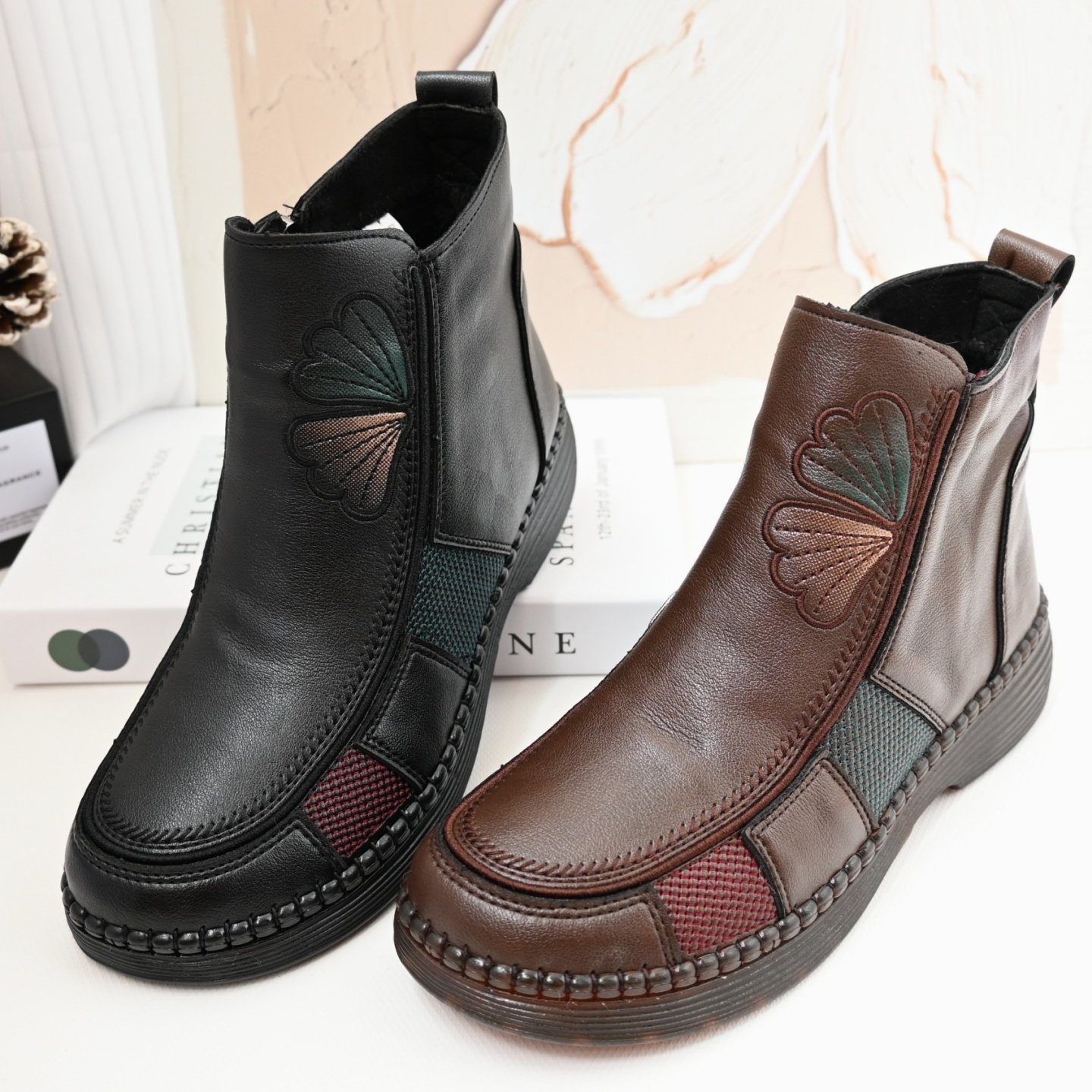 25老北京布鞋中老年妈妈鞋牛筋底软底面短靴秋冬季二棉鞋女士加绒,女鞋,棉鞋,淘宝优惠券,粉丝福利购,淘宝优惠卷