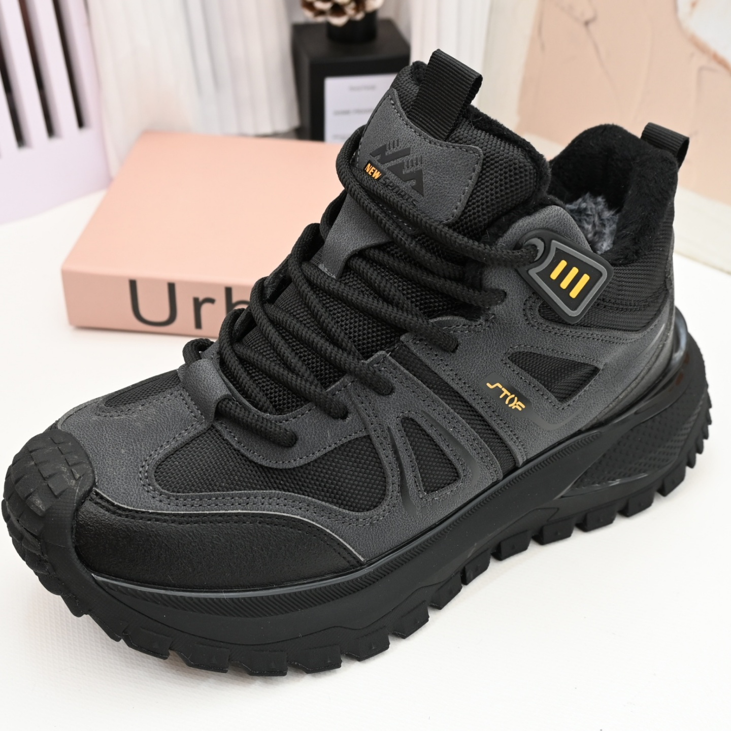 老北京高帮男棉鞋厚底加绒保暖