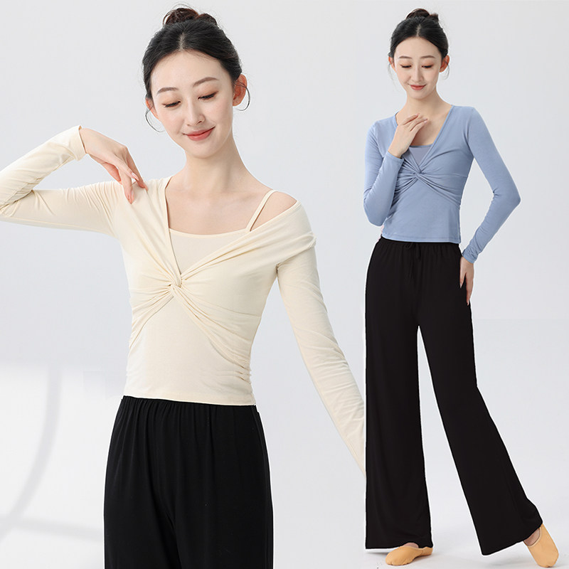 春秋现代舞蹈练功服上衣女形体中现代舞服装