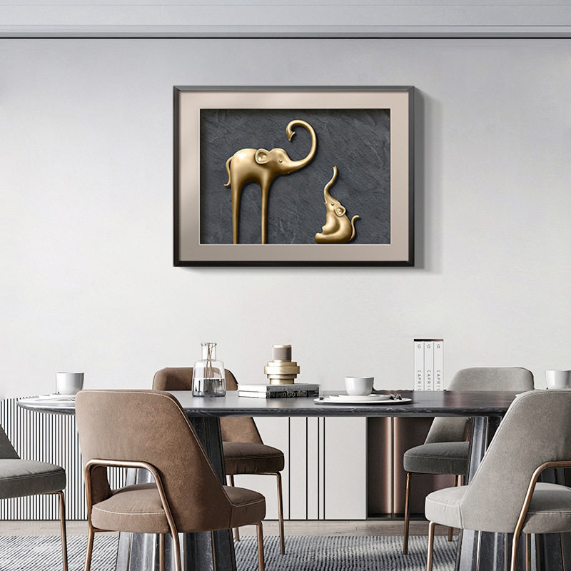 轻奢电表箱装饰画掀盖式大象简约抽象餐厅配电箱电闸盒开关盒挂画