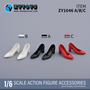 ZYTOYS 1/6 ZY1046 包头半拖鞋 平底凉拖鞋 娃娃 手办 女兵人鞋子