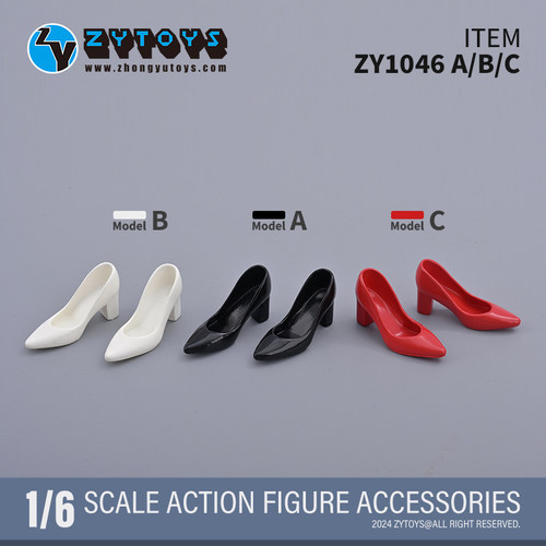 ZYTOYS1/6女款女兵人鞋子BJD