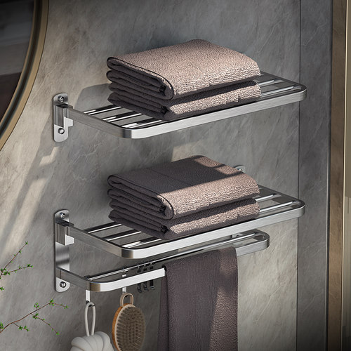 不锈钢毛巾挂架免打孔浴室