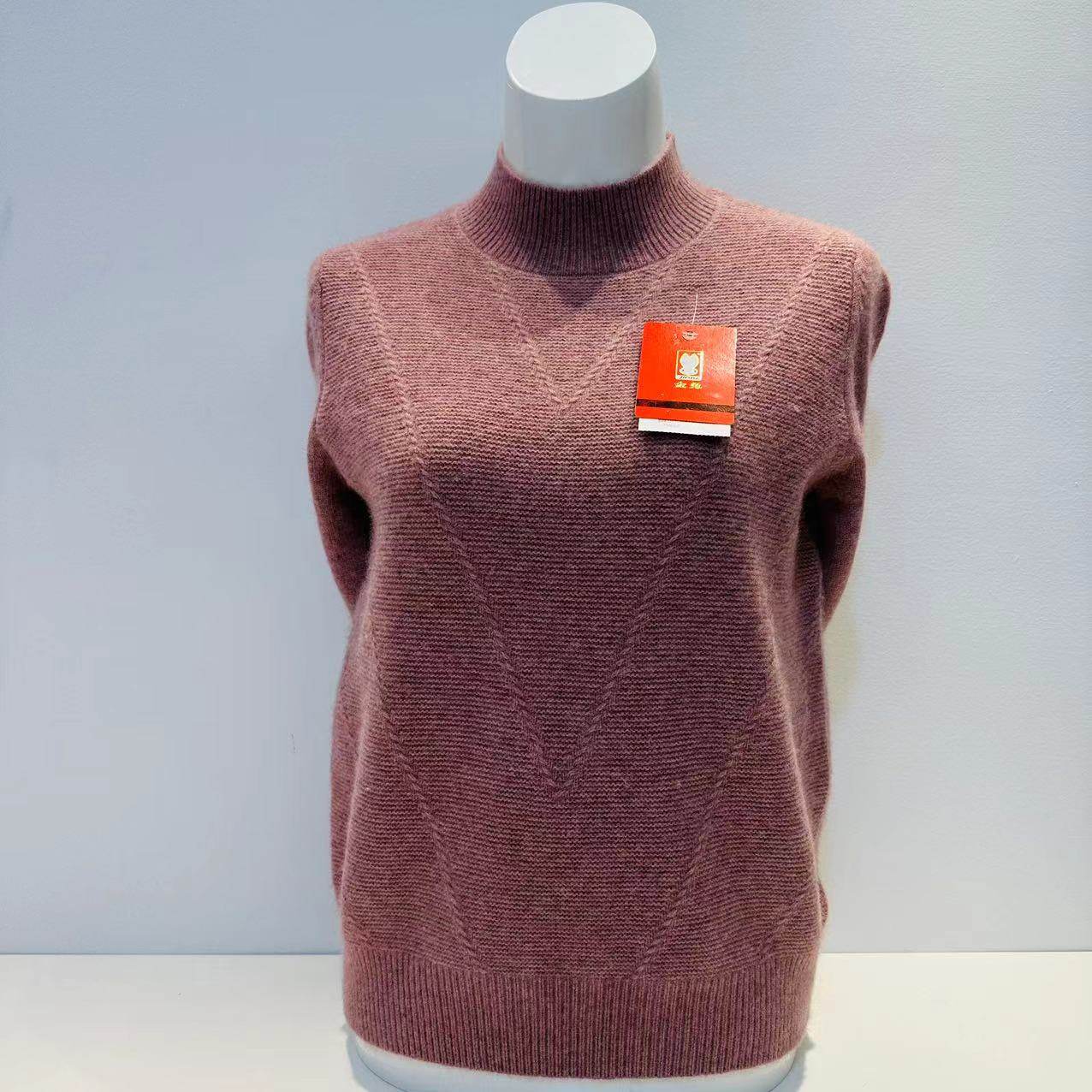 上海金兔正品100纯羊绒衫厚柔软贴身保暖舒适女装中老年妈妈装冬