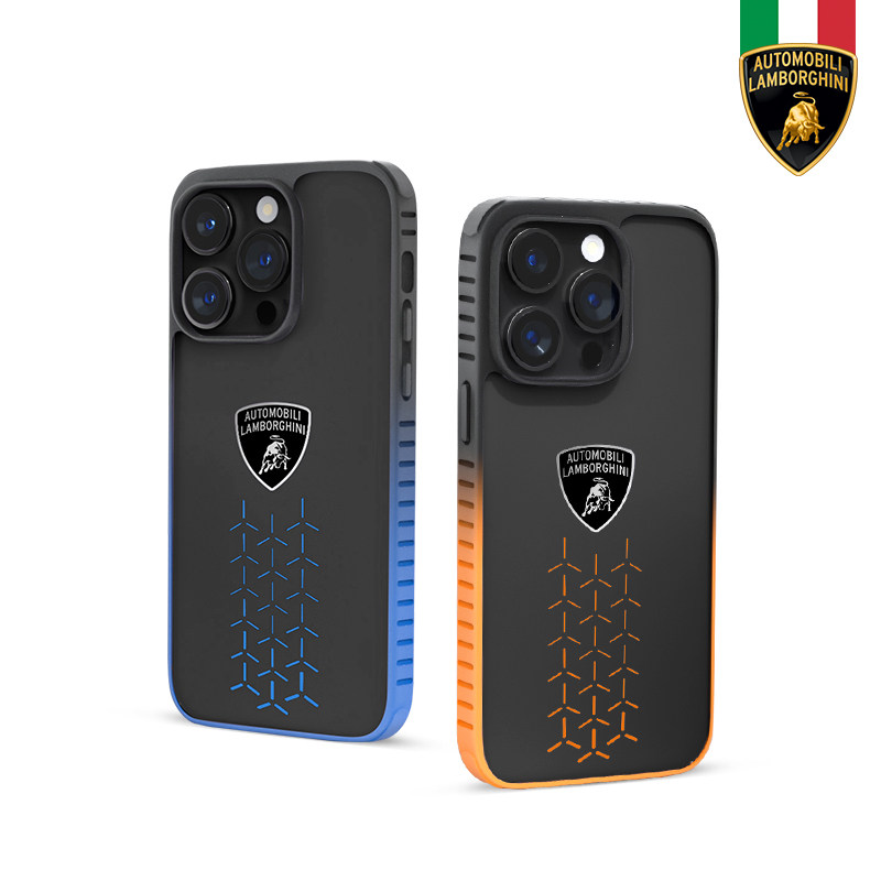 兰博基尼苹果14promax透明渐变手机壳轻奢iPhone14pro防滑保护壳