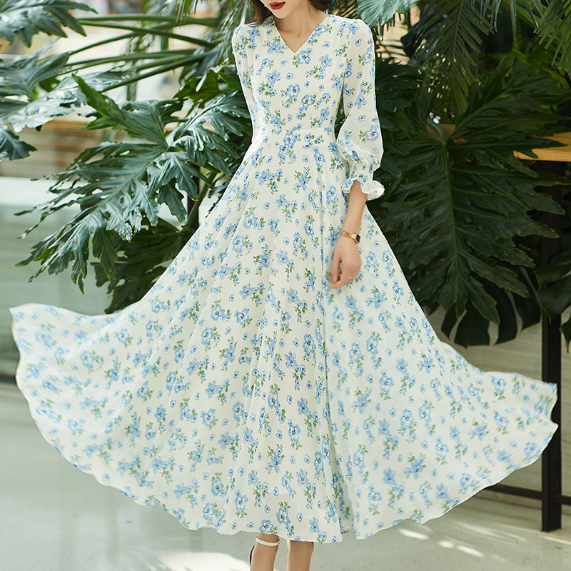 纳绎简约时尚大摆雪纺