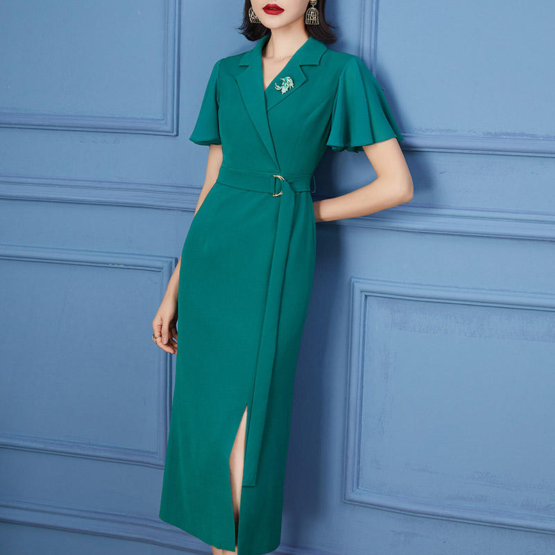 纳绎简约时尚直筒裙梭织