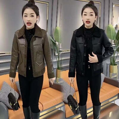 超好看两面穿皮毛一体外衣ins潮