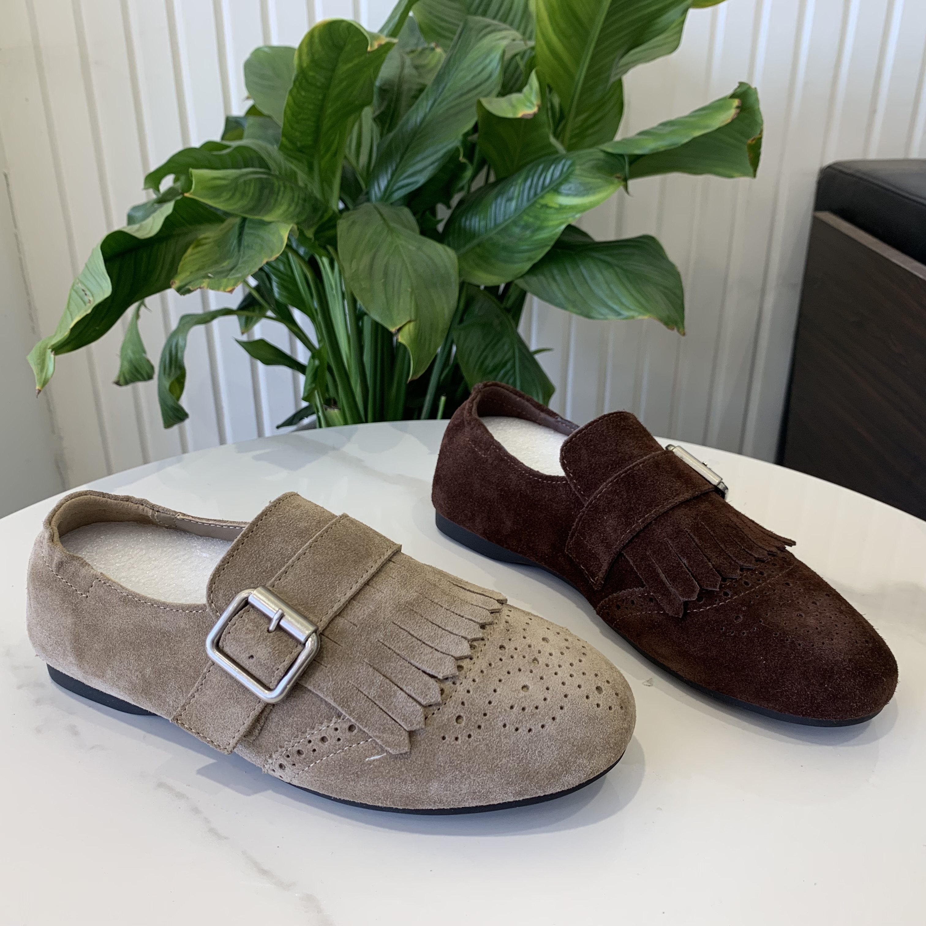 真皮内增高流苏复古乐福鞋女2026春季新款雕花小众布洛克小皮鞋,女鞋,勃肯鞋/软木鞋,淘宝优惠券,粉丝福利购,淘宝优惠卷