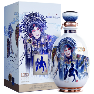 山西杏花村汾酒65度青花50梅兰芳大剧院4L*1坛 清香型白酒