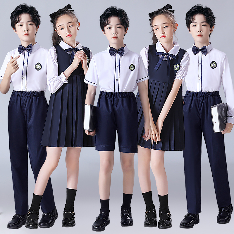儿童合唱演出服男女童班服校服套装中小学生朗诵演讲比赛表演服装