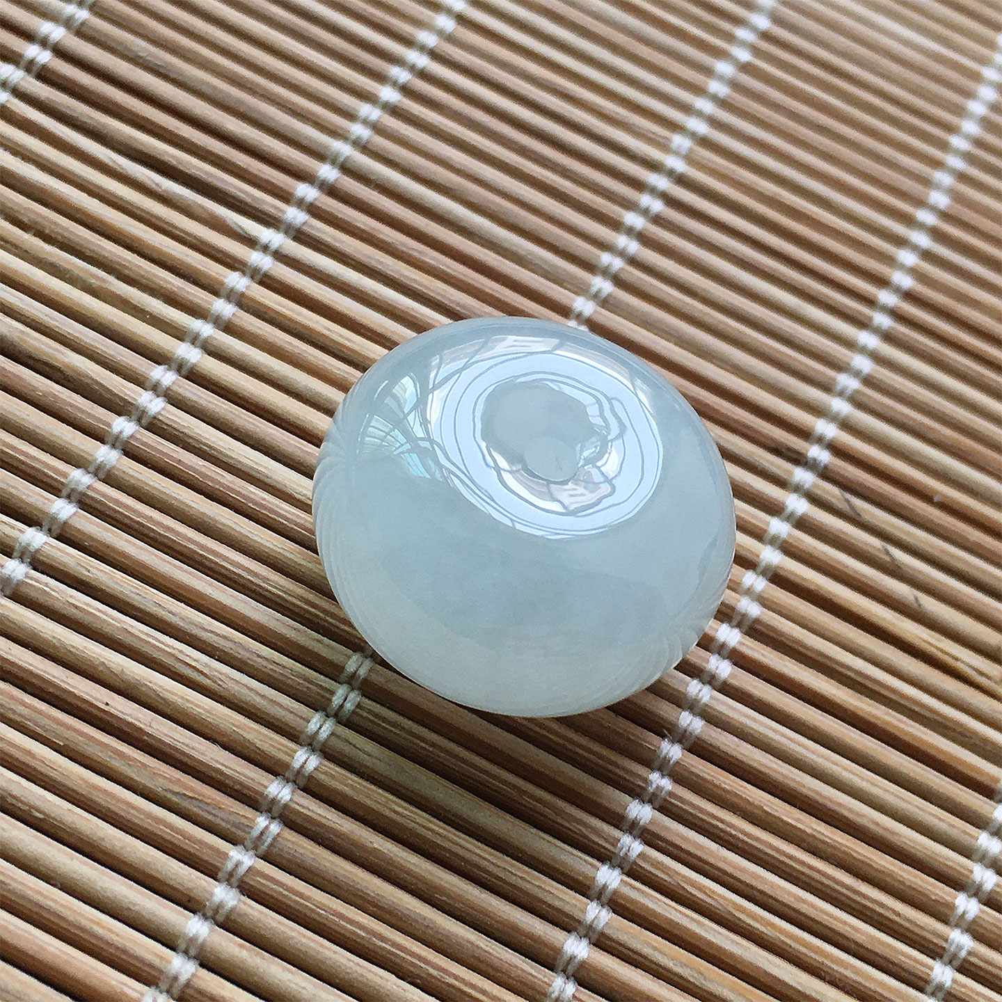 翡翠冰种饱满厚平安扣吊坠