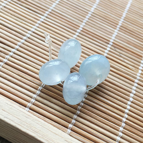 冰透手串玉珠子珠串共4颗