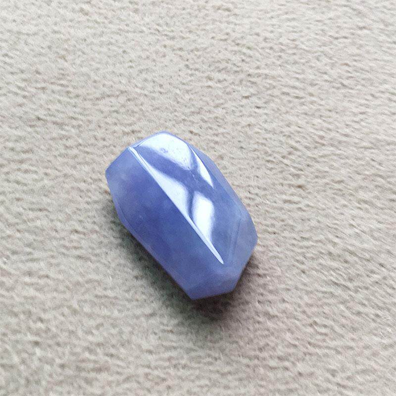 缅甸翡翠紫罗兰素面裸石老种a货冰紫随型素面戒指面蛋面镶嵌款戒