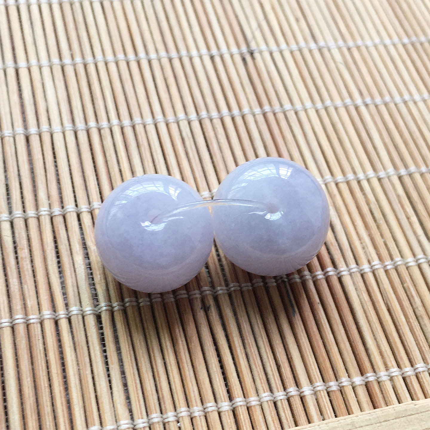 冰种紫罗兰玉珠子多宝珠配珠