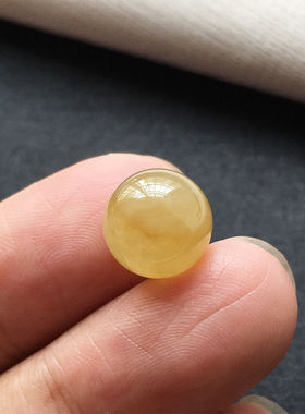 缅甸翡翠冰种黄翡玉珠子配珠