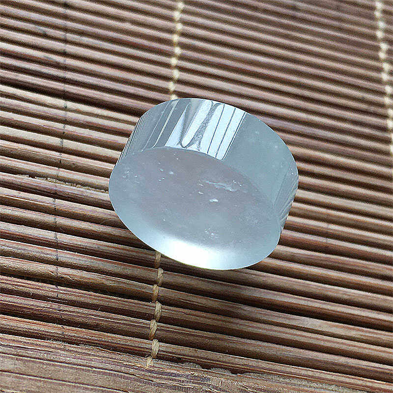 缅甸翡翠高冰种平安扣素面吊坠老种a货冰透水润玉挂件无事牌镶嵌