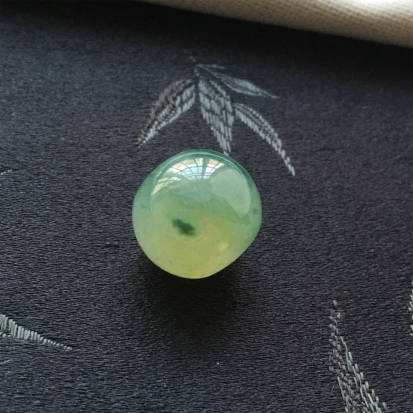 缅甸翡翠冰种黄翡飘花多宝珠配珠