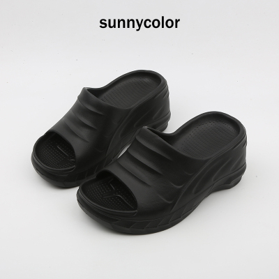 SUNNYCOLOR高跟时尚潮流一字拖鞋