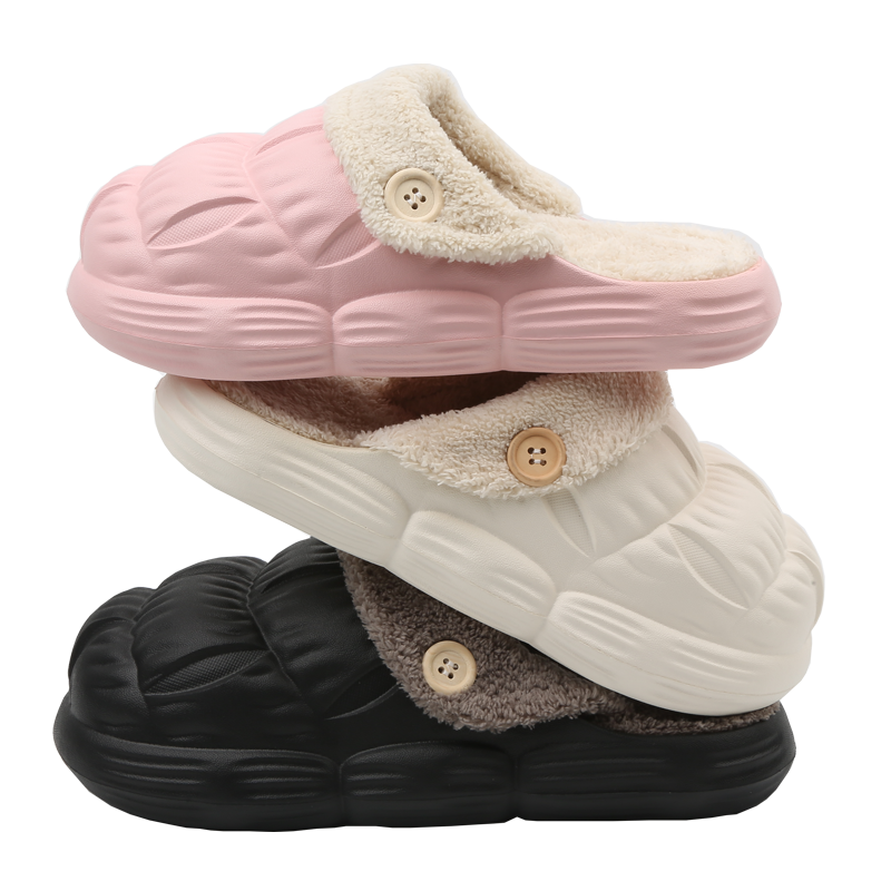 SUNNY COLOR棉拖鞋女可拆洗防水冬季保暖棉拖男居家防滑棉鞋外穿
