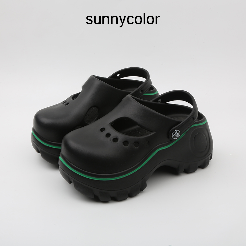 SUNNYCOLOR超高跟洞洞鞋