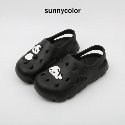 SUNNYCOLOR熊猫运动情侣款洞洞鞋