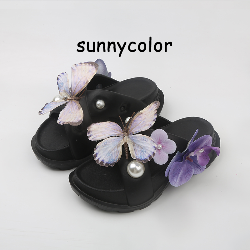 SUNNY软底高跟花朵蝴蝶结
