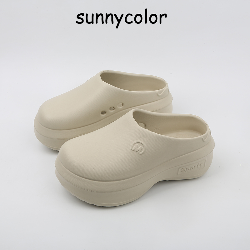 SUNNYCOLOR休闲运动厚底包头拖鞋