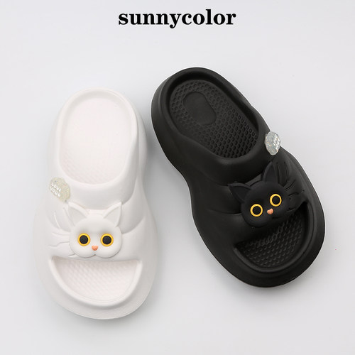sunnycolor踩屎感厚底时尚凉拖鞋
