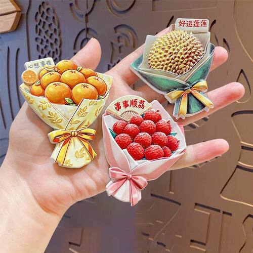 水果花束冰箱贴陶瓷新款创意磁吸
