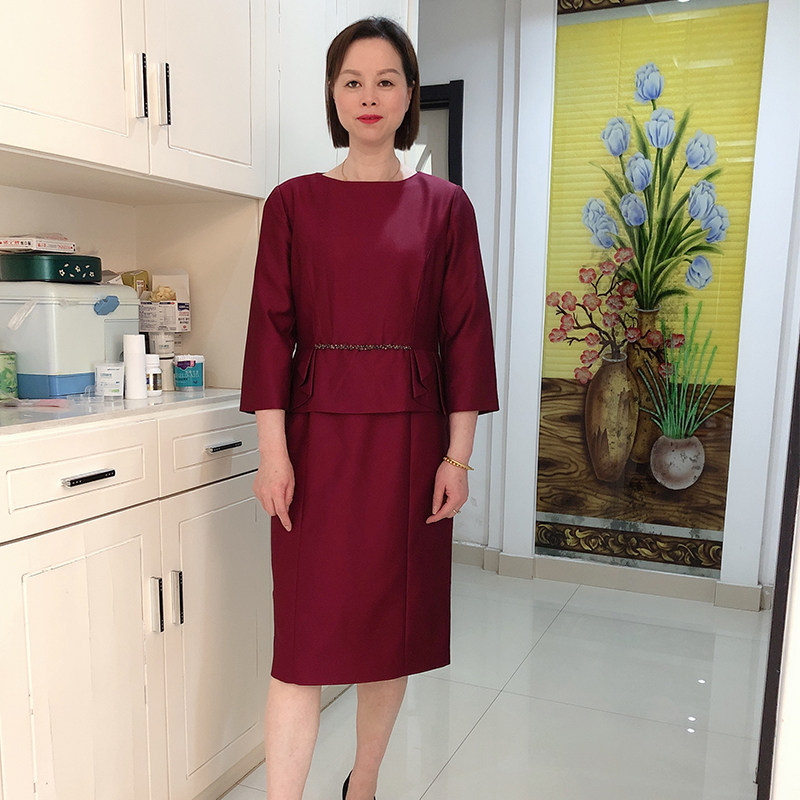 高贵妈妈婚宴装秋参加婚礼服高端洋气喜婆婆丈母娘旗袍平时可穿