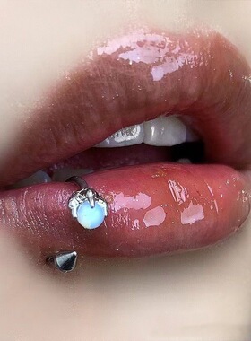 穿刺女孩 龙爪珠 防过敏有洞唇环唇钉辣妹马蹄环钛钢耳钉男女