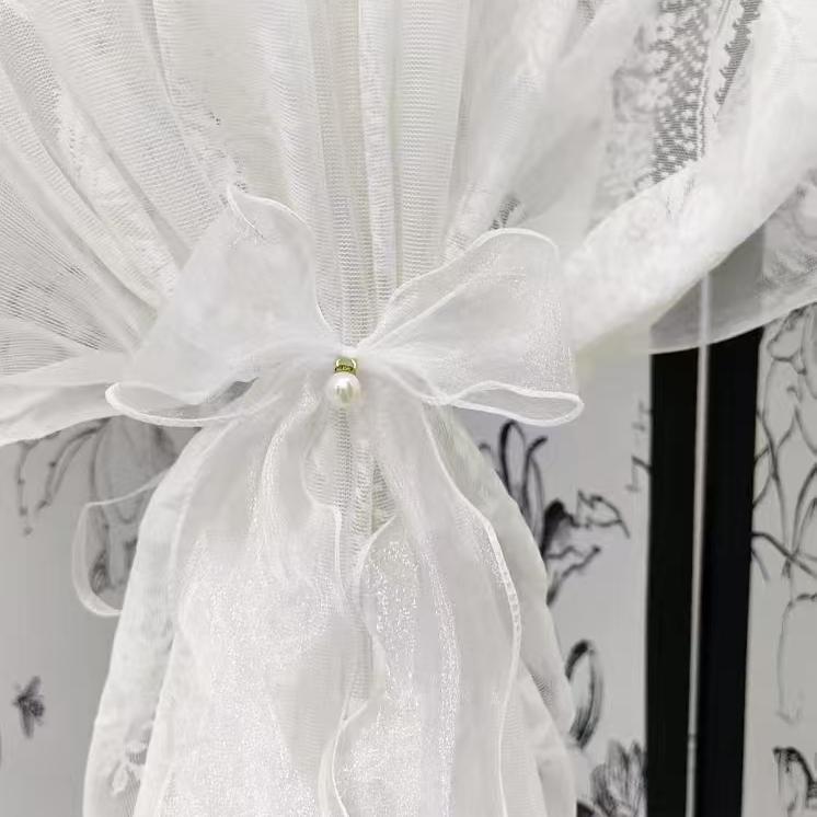 窗帘辅料配件单层欧根纱丝带绑绳