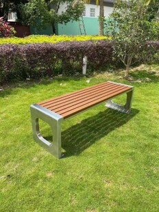 厂家直销公园椅 休闲椅休闲广场庭院椅子防腐木铁艺长条凳子实木