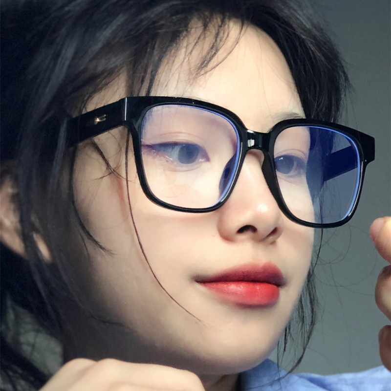 黑框眼镜大框近视眼镜女可配度数眼镜框男显瘦素颜神器学生防蓝光