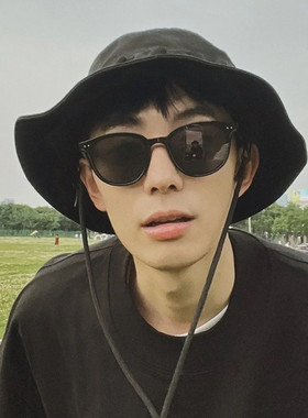 野良眼镜防紫外线椭圆形港风男士