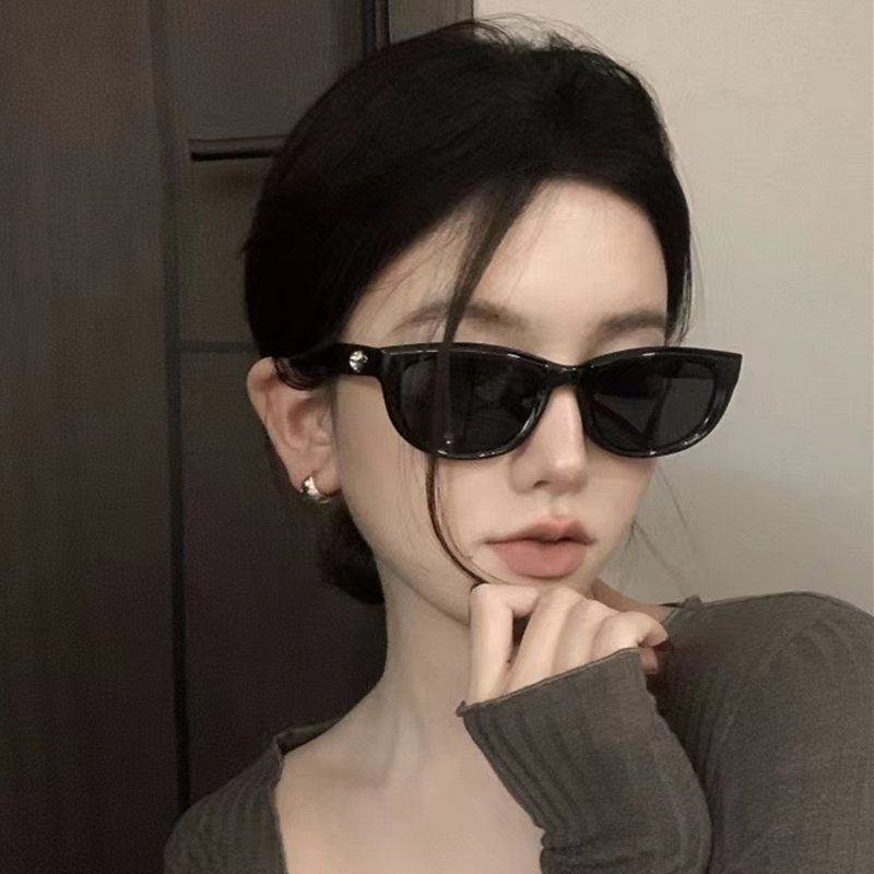 野良眼镜复古猫眼防紫外线眼镜